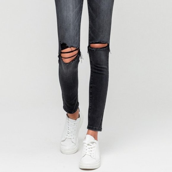 Vervet By Flying Monkey High Rise Distressed Skinny Jean - Picture 3 of 3